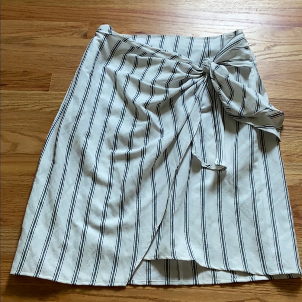 Zara Striped Linen Skirt
